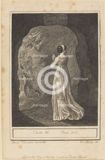 Canto III, Verse 201, 1803. Creator: William Blake.