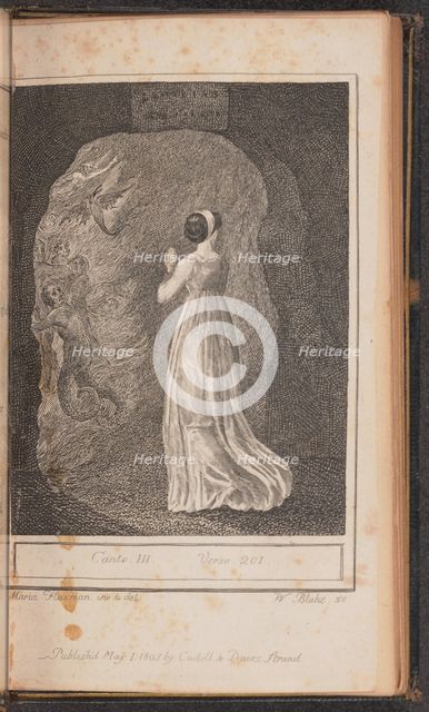Canto III, Verse 201, published 1803. Creator: William Blake.
