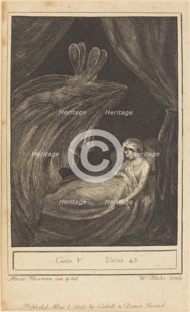 Canto V, Verse 43, 1803. Creator: William Blake.