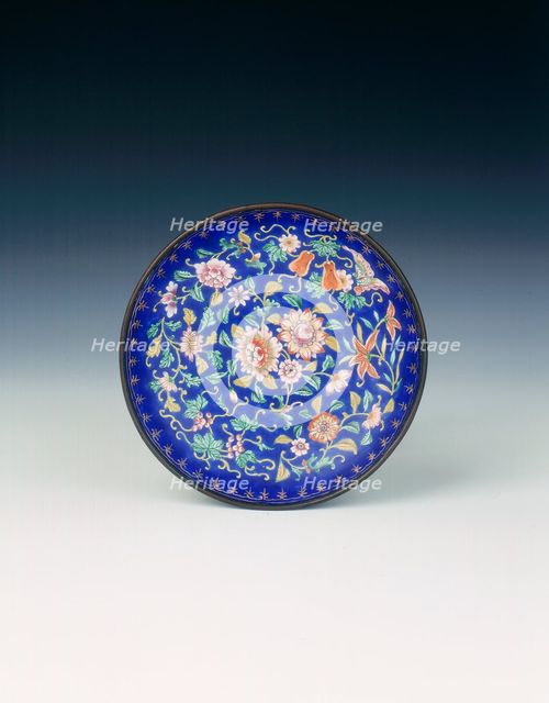 Canton enamel bowl, Daoguang period, Qing dynasty, China, 1820-1850. Creator: Unknown.