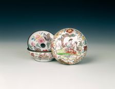 Canton famille rose enamel box, Qing dynasty, China, 18th century. Creator: Unknown