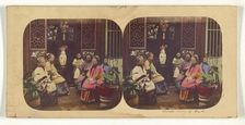 Canton. Group of Chinese Ladies of Rank, Dressed in Evening Costume., 1858-1859. Creators: Pierre Joseph Rossier, Negretti and Zambra