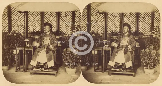 Canton. Portrait of Tseang-Keun, Tartar General in Chief of the Canton Army of Braves...1858-1859. Creators: Pierre Joseph Rossier, Negretti and Zambra.