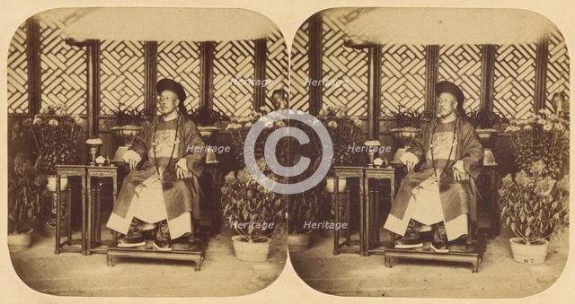 Canton. Portrait of Tseang-Keun, Tartar General in Chief of the Canton Army of Braves...1858-1859. Creators: Pierre Joseph Rossier, Negretti and Zambra.