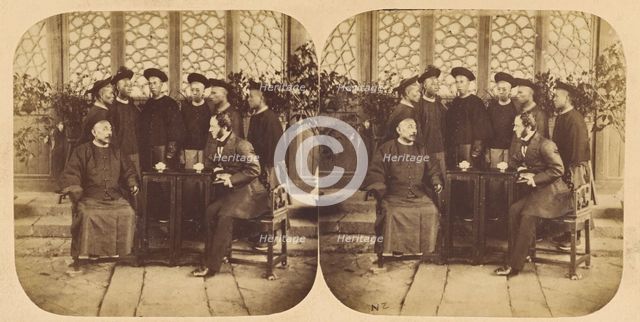 Canton. Portraits of Pey Kwei, the Governor of Canton, Mandarin of the Red Button..., 1858-1859. Creators: Pierre Joseph Rossier, Negretti and Zambra.