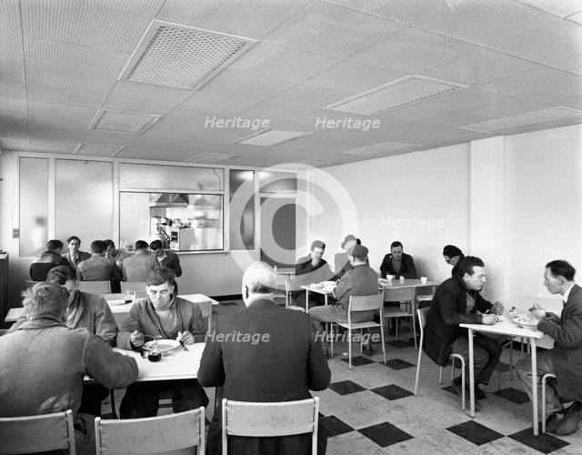 Canteen at Spillers Animal Foods, Gainsborough, Lincolnshire, 1961. Creator: Michael Walters.
