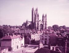 Canterbury Cathedral from the west, Kent, c1955. Creator: Arthur Charles Kirby Ware