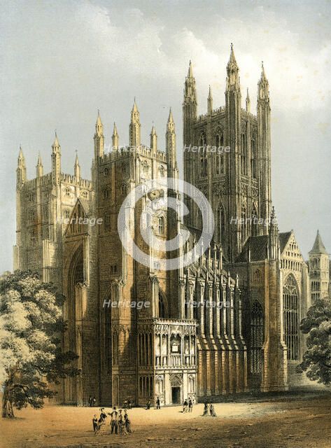Canterbury Cathedral, Kent, c1870. Artist: WL Walton