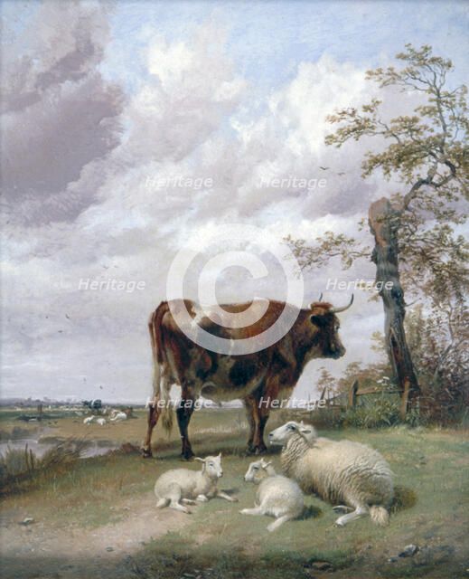 'Canterbury Meadows', 19th century.                          Artist: Thomas Sidney Cooper