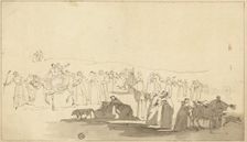 Canterbury Pilgrims, c. 1807. Creator: Thomas Stothard