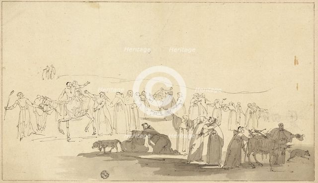 Canterbury Pilgrims, c. 1807. Creator: Thomas Stothard.