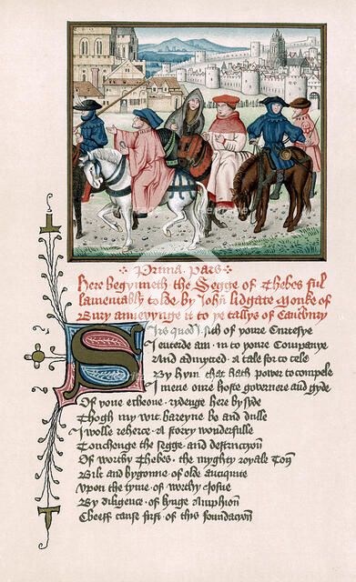 Canterbury pilgrims, c1420 (19th century). Artist: Unknown