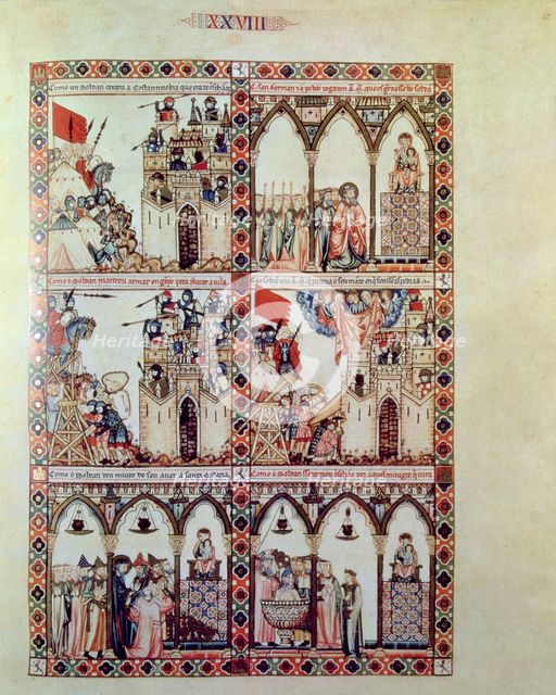 Cantiga XXVIII: Esta é como Santa maria deffendeu Costantinobre dos mouros que a conbatian e a cu…