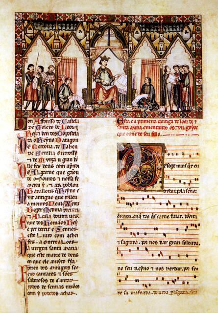 Cantigas of Santa Maria' Cantiga I, Alfonso X the Wise (1221-1284).