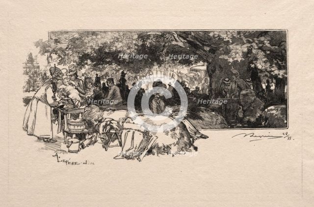 Cantine de la Mere Pichard, 1888. Creator: Auguste Louis Lepère (French, 1849-1918).