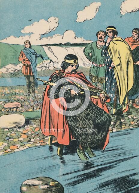 'Canute Orders The Tide to Stop', c1907. Artist: Unknown.