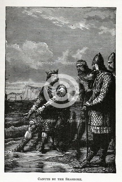 Canute by the Seashore, 1882. Artist: Anonymous  