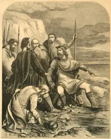 Canute Reproving the Flattery of his Courtiers c1890. Creator: Unknown