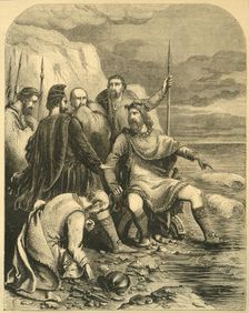 Canute Reproving the Flattery of his Courtiers c1890. Creator: Unknown