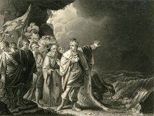Canute reproving his Courtiers c1840. Creator: Francis Holl
