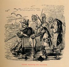 Canute reproving his Courtiers c1860, (c1860). Artist: John Leech