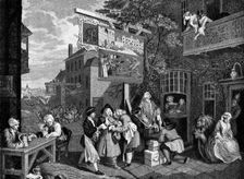 Canvassing for votes 1757. Artist: William Hogarth