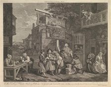 Canvassing for Votes, Plate II: Four Prints of an Election, February 20, 1757. Creator: Charles Grignion