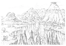 Canyon, North America, 1841.Artist: Myers and Co