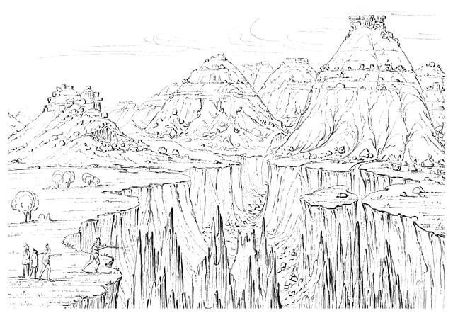 Canyon, North America, 1841.Artist: Myers and Co