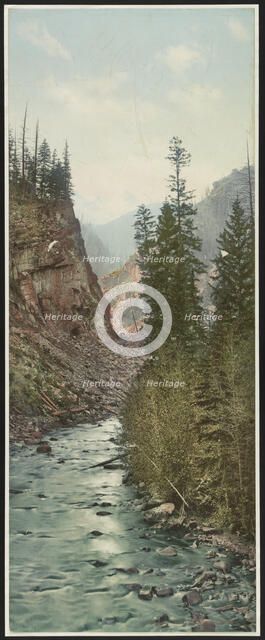 Canyon of Eagle River--west entrance, Colorado, c1899. Creator: William H. Jackson.