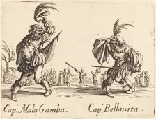 Cap. Mala Gamba and Cap. Bellavita, c. 1622. Creator: Jacques Callot