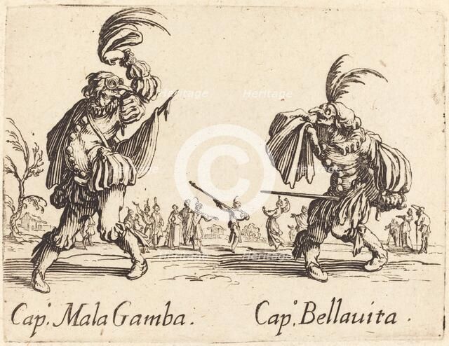 Cap. Mala Gamba and Cap. Bellavita, c. 1622. Creator: Jacques Callot.