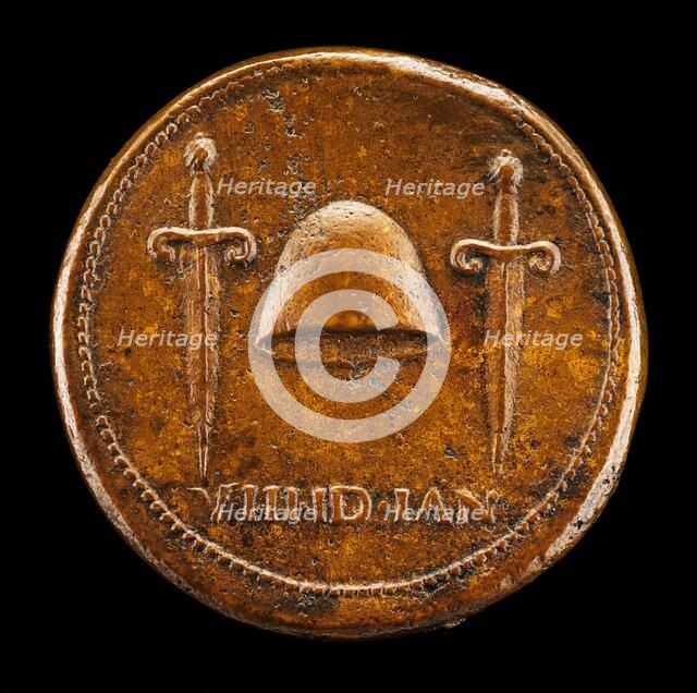 Cap of Liberty between Daggers [reverse]. Creator: Giovanni da Cavino.