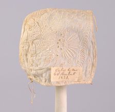 Cap, American, 1831. Creator: Unknown