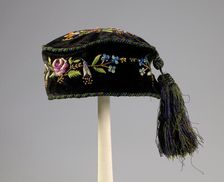 Cap, American, 1875. Creator: Unknown