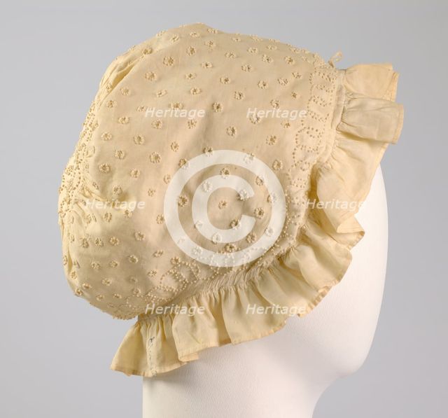 Cap, American, ca. 1820. Creator: Unknown.