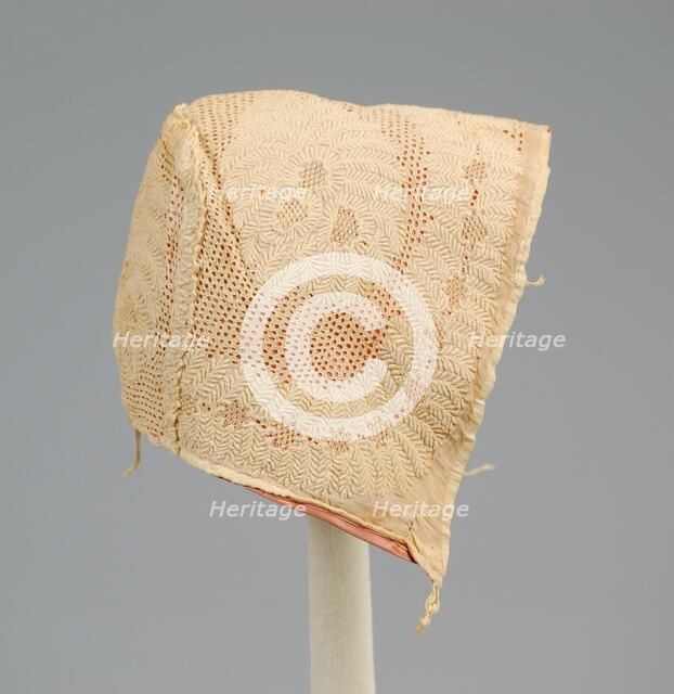 Cap, American, ca. 1820. Creator: Unknown.