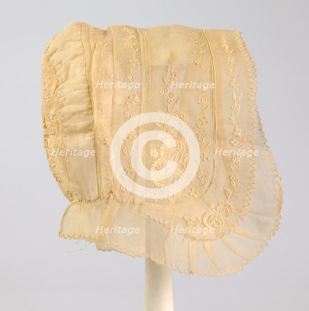 Cap, American, ca. 1830. Creator: Unknown.