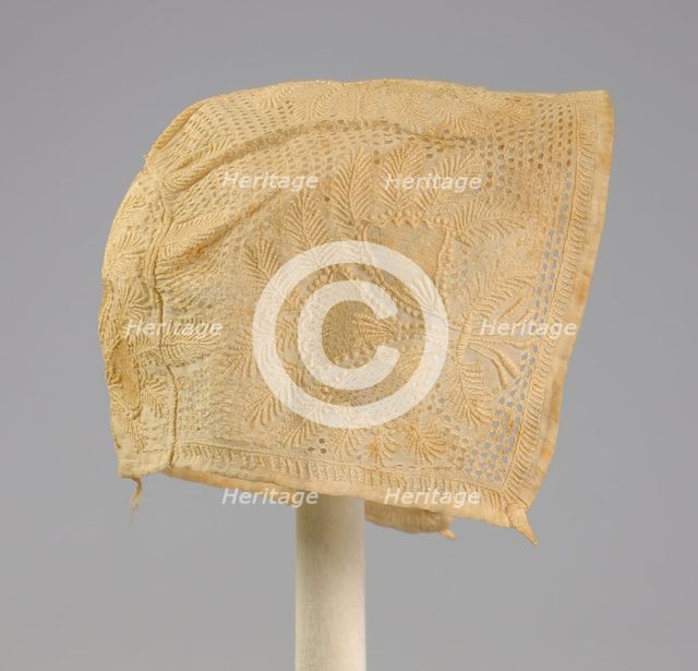 Cap, American, ca. 1830. Creator: Unknown.