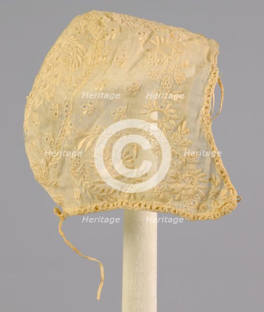 Cap, American, ca. 1835. Creator: Unknown.