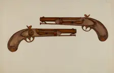 Cap and Ball Revolver, c. 1937. Creator: LeRoy Robinson