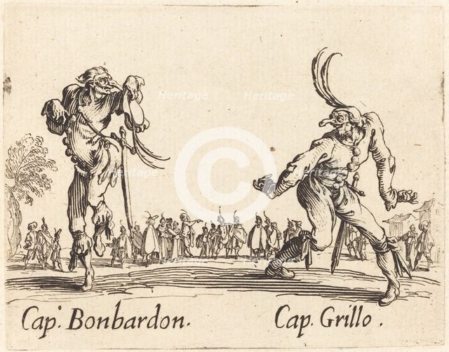 Cap. Bonbardon and Cap. Grillo, c. 1622. Creator: Jacques Callot.