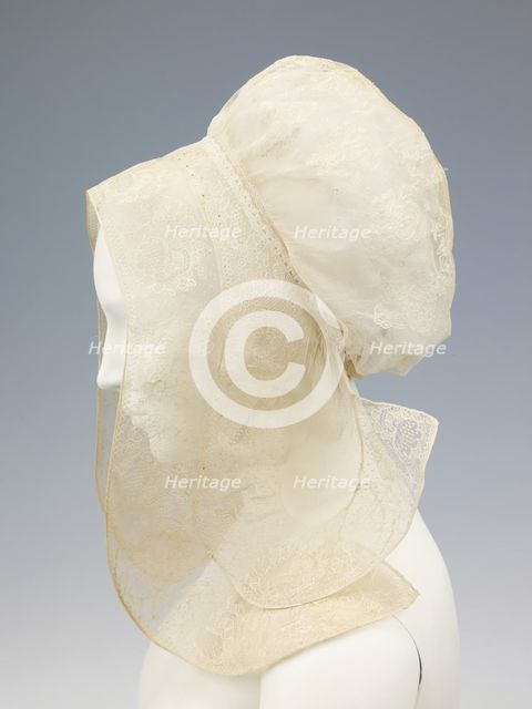 Cap, French, 1760-90. Creator: Unknown.