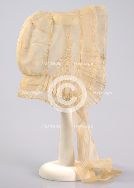 Cap, probably French, ca. 1850. Creator: Unknown.