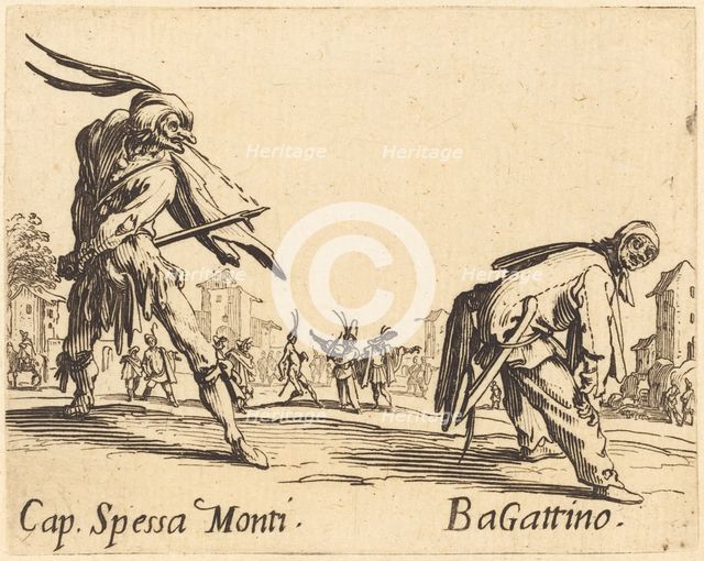 Cap. Spessa Monti and Bagattino, c. 1622. Creator: Jacques Callot.
