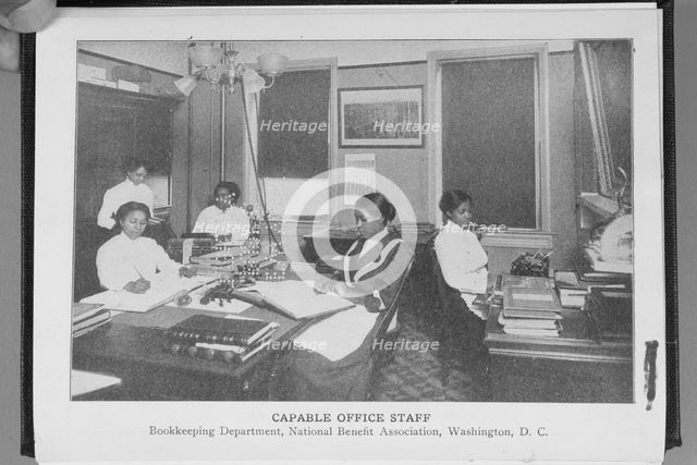 Capable office staff; Bookkeeping department; National Benefit Association, Washington, D.C., 1917. Creator: Unknown.