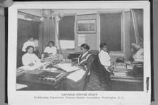 Capable office staff; Bookkeeping department; National Benefit Association, Washington, D.C., 1917. Creator: Unknown