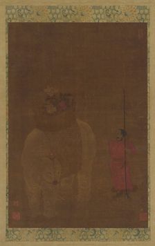 Caparisoned Elephant and Attendant, Ming dynasty, 16th-17th century. Creator: Unknown