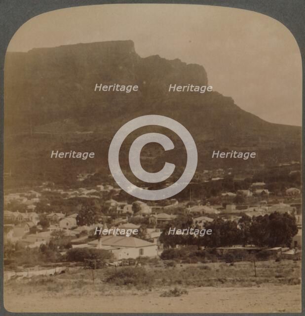 'Cape Town and Table Mountain, west from foot of Signal Hill, South Africa', 1902. Creator: Underwood & Underwood.