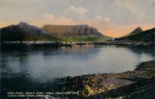Cape Town, Devil's Peak, Table Mountain and Lion's Head from Table Bay c1900